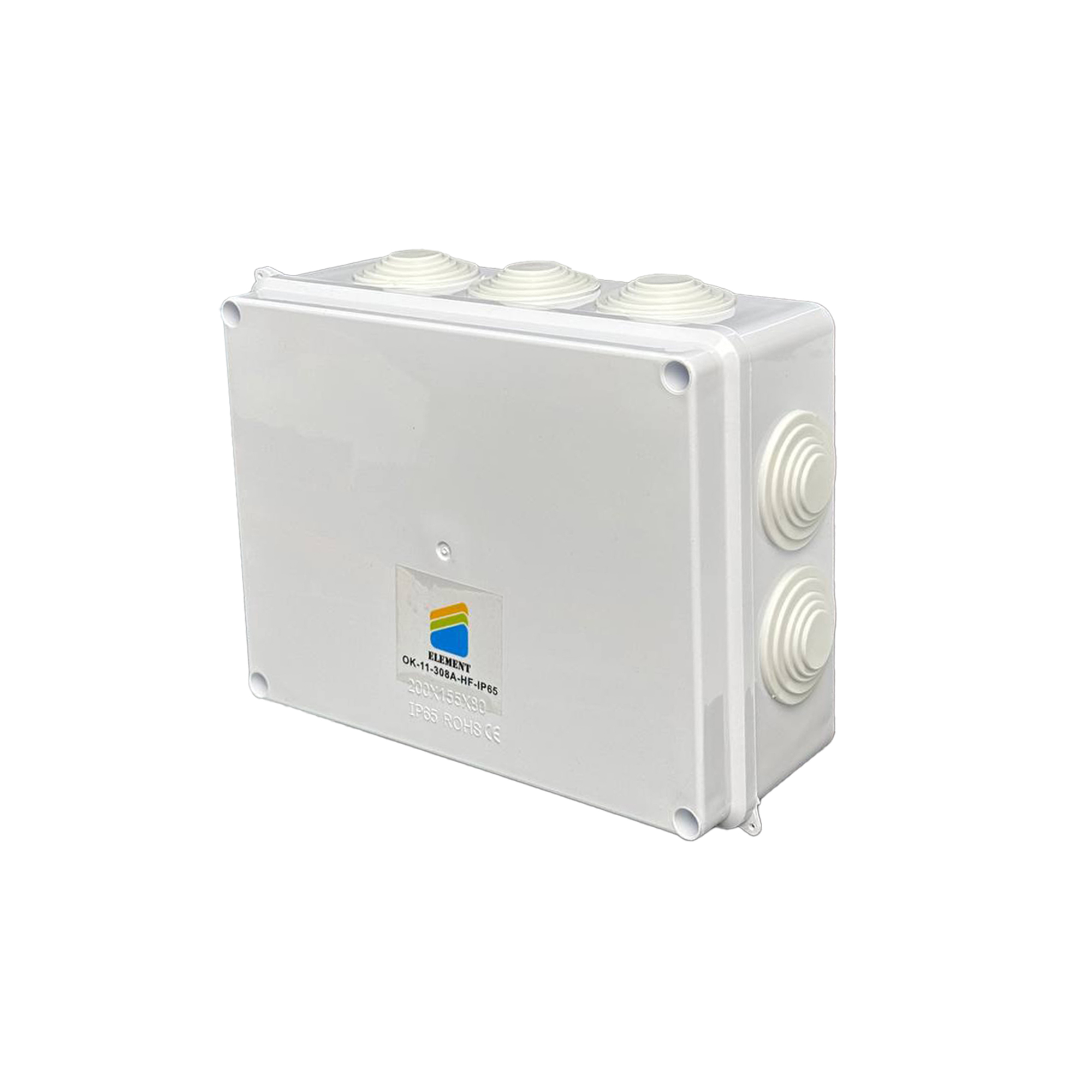 Коробка распределительная для открытого монтажа ELEMENT ОК-11-308А-HF-IP65